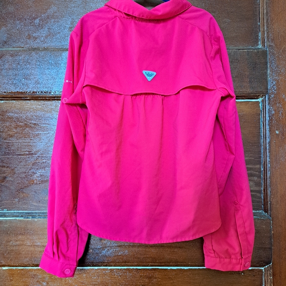 3/35$ Columbia Kids Omni-Shade Long Sleeve Shirt – Size XS (6/6X) – Hot Pink – S - Picture 6 of 9